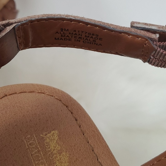 Coach and Four cork sandals brown strap leather strips women size 9M - Picture 10 of 12